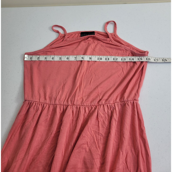 Vtg Discreet Maxi Dress Orange Sleeveless Cottage Beach Women's Size Large - Picture 3 of 9